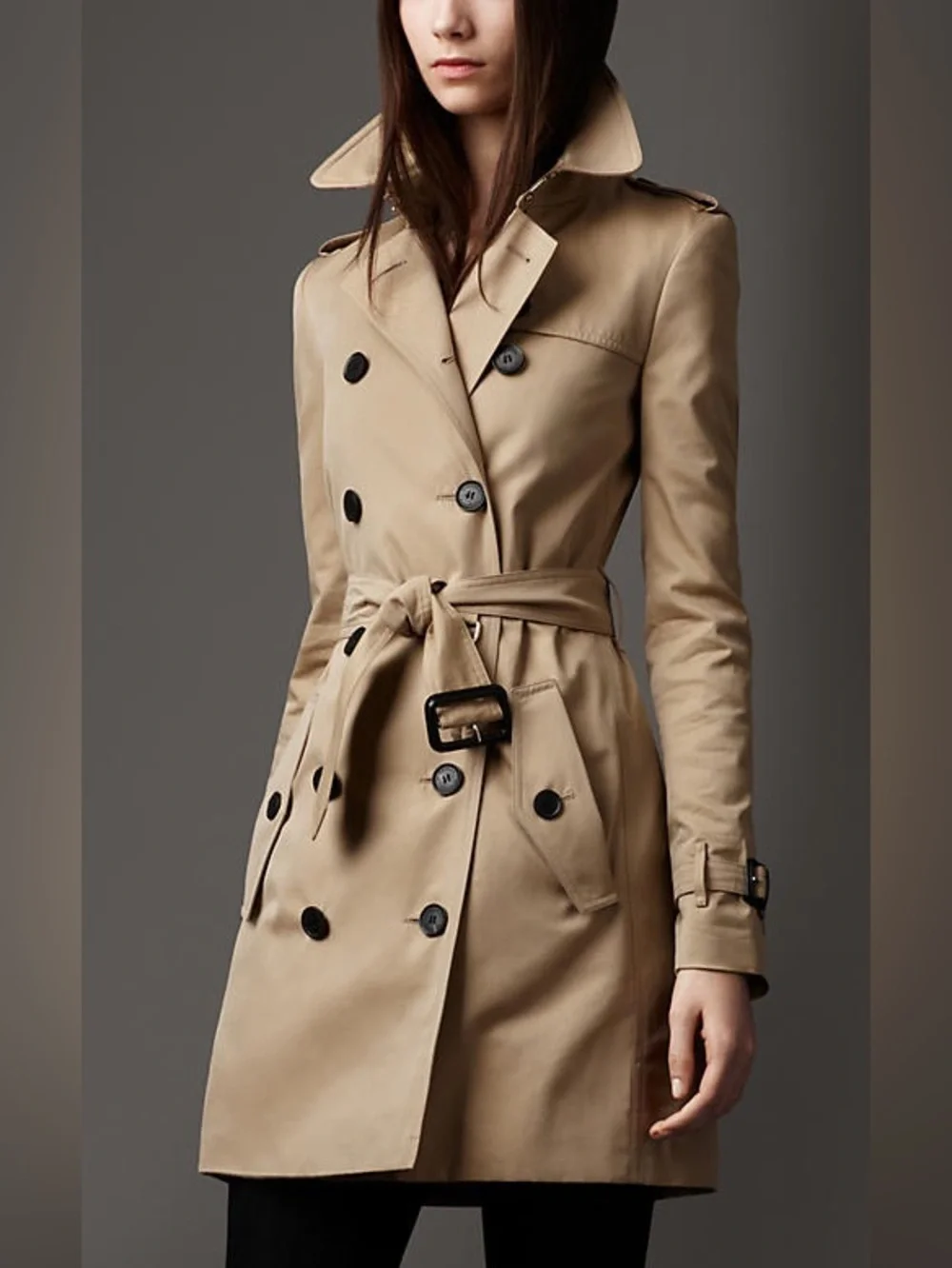 Burberry Mid-Length Cotton Gabardine Trench Coat - Picture 2 of 13
